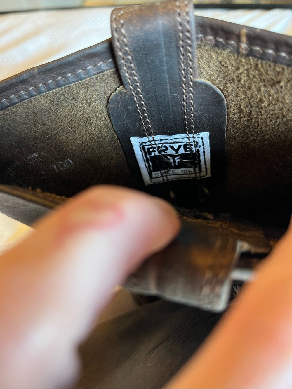 Frye Brown Leather Harness Heeled Boots - Picture 9 of 10